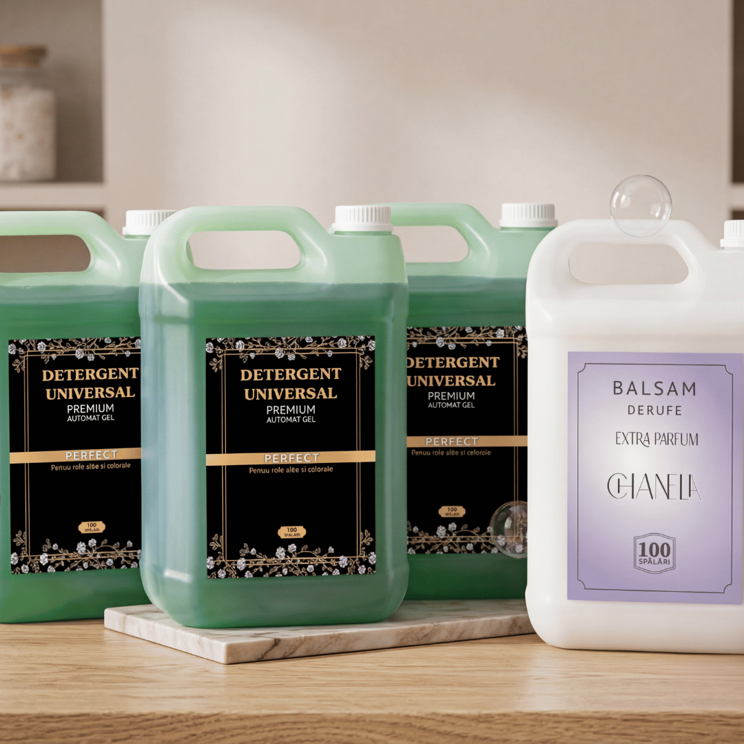 Pachet 3x Detergent Universal Automat Gel 15L + 1x Balsam de rufe Chanela 5L