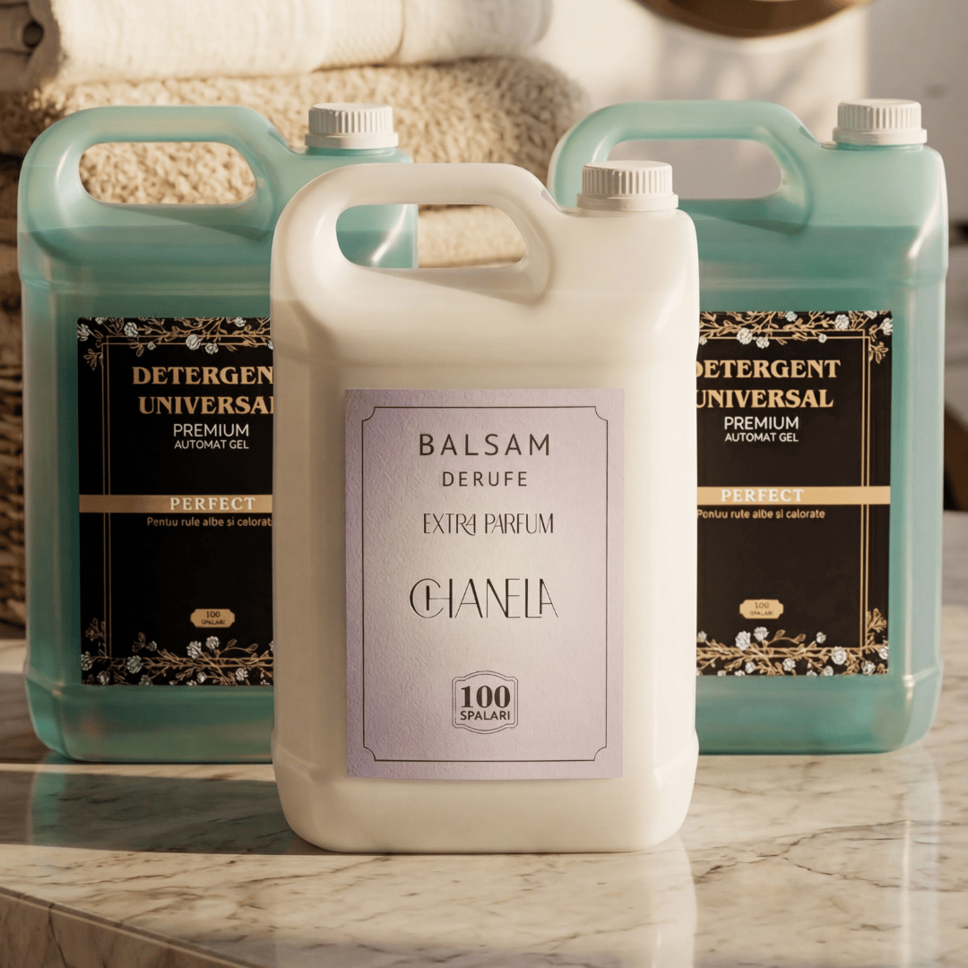 Pachet 2x Detergent Universal Premium Automat Gel- 10L + 1x Balsam