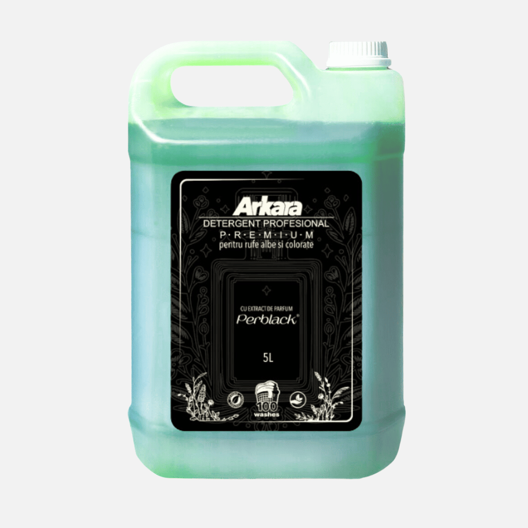 Detergent lichid Premium Arkara Perblack Verde, 5L pentru Rufe albe si colorate