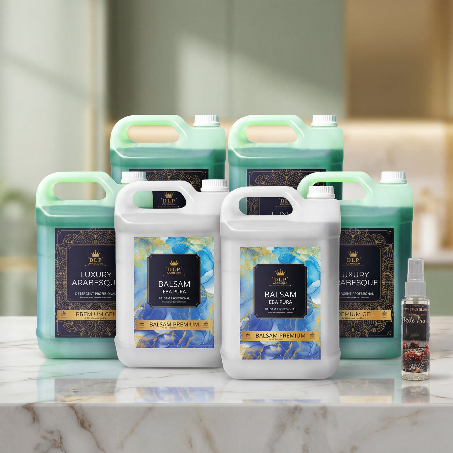 Pachetul cu 4x Detergent Luxury Arabesque + 2x Balsam Eba Pura