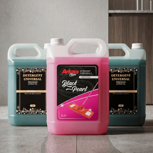 Pachet 2x Detergent Profesional Premium Automat Gel 10L + 1x Detergent Pardoseala Black Pearl