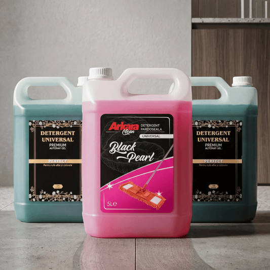 Pachet 2x Detergent Profesional Premium Automat Gel 10L + 1x Detergent Pardoseala Black Pearl