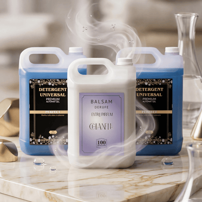 Pachet 2x Detergent Universal Premium Automat Gel- 10L + 1x Balsam de rufe 5L Extra Parfum Chanela