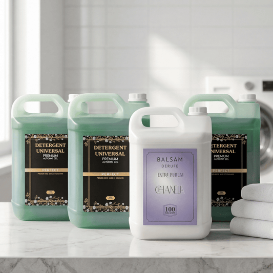 Pachet 3x Detergent Universal Automat Gel 15L + 1x Balsam de rufe Chanela 5L